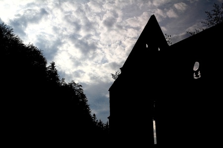 Silhuette of monasteryの写真素材