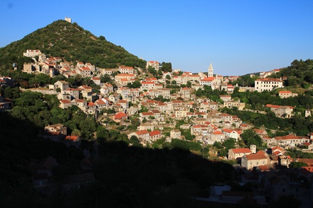 Lastovo city panoramaの写真素材