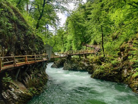 Vintgar Gorge, Slovenia (with Bled)の写真素材