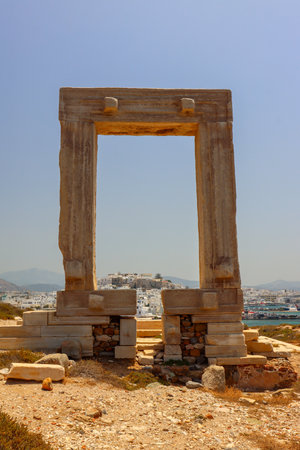 Gate in the Naxos island, Greeceの写真素材