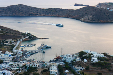 Aerial view of the island of Mykonos, Greeceの写真素材