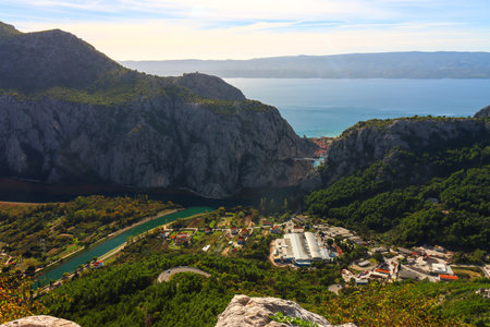 Panoramic view of Kotor Bay from Lovcen mountain, Montenegro