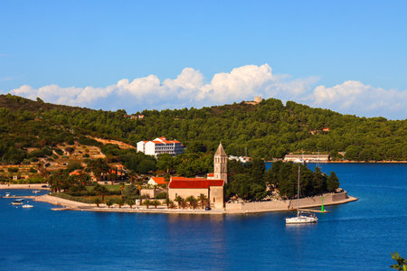 Croatia, the picturesque and historical city of Visの写真素材