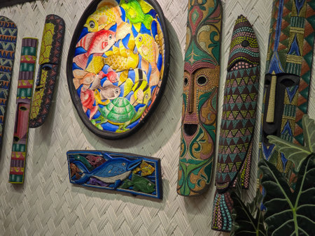 Colorful ceramics on the wall of a shop in Istanbul