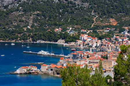 Panoramic view of Dubrovnik old town, Croatia.の写真素材