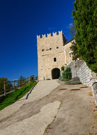 Medieval castle in the village of Vodice.の写真素材