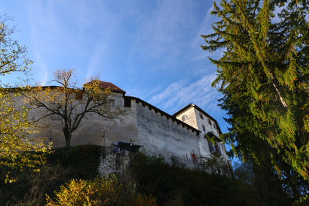 Old castle in Bratislava, Slovakia on a sunny autumn dayの写真素材