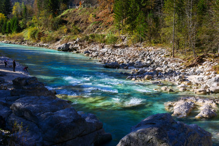 Mountain river with clear water in the Altai mountains, Russia