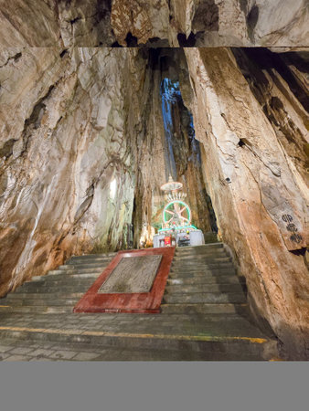 Interior view of a beautiful Batu Caves, Kuala Lumpur, Malaysiaの写真素材