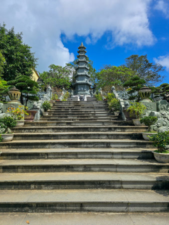 Pura Ulun Danu Bratan temple in Bali, Indonesiaの写真素材