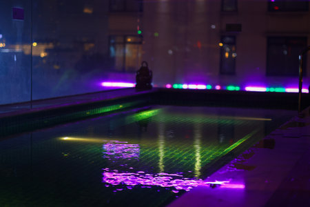 Night view of colored lights