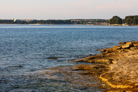 View of the Baltic Sea in Gdynia, Poland.の写真素材