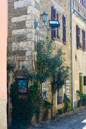 Street in the old city of Rethymno, Crete, Greeceの写真素材