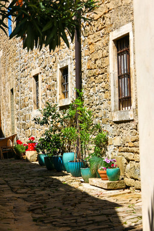 Alleyway. Acerenza. Basilicata. Italy.の写真素材