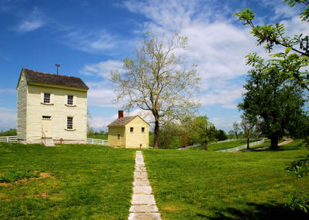 View at Shaker Village in Kentucky   The Walk Homeのeditorial素材