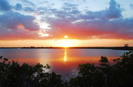 Sunset at Merritt Island, Floridaの写真素材