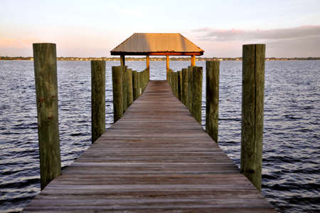 Pier on Hutchinson Island の写真素材