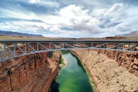 Navajo Bridge at Marble Canyon Arizonaの写真素材