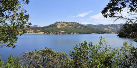 Views of Lake Hennessey Californiaの写真素材