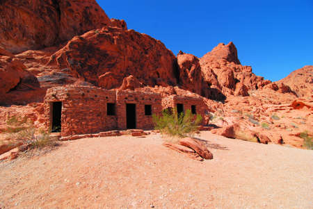 The Cabins at the Valley of Fire in Nevadaの写真素材