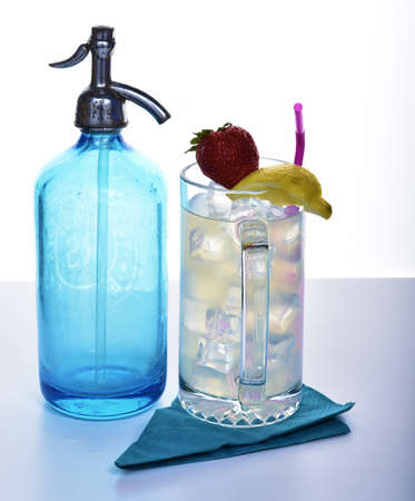 Bottle to Glass / Fruit drinkの写真素材