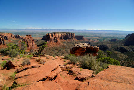 Views from the Colorado National Monument Park near Fruita, Coloradoの写真素材