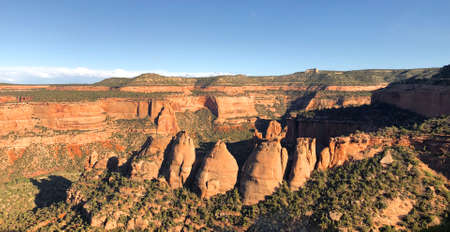 Views from the Colorado National Monument National Park near Grand Junction, Coloradoの写真素材