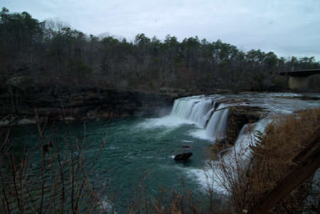 Little River Canyon Falls near Ft Payne, Alabamaの写真素材