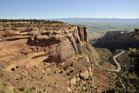 Views from the Colorado National Monument Park near Fruita, Coloradoの写真素材