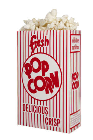 Fresh Box of Popcornの写真素材