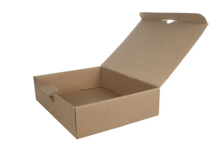 An Open Cardboard box on white background