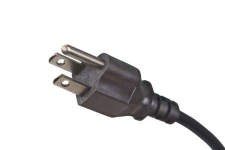 Electrical Plug 120 Volts on white backgroundの写真素材