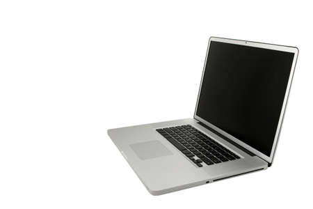 Laptop Computer on white backgroundの写真素材
