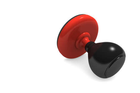 Red Rubber Stamp on white background