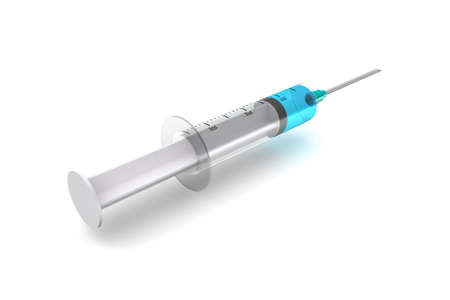 Syringe (Treatment, Medication)  Illustration isolated on white backgroundの写真素材