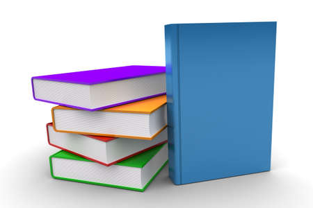 Stack of Books isolated on white backgroundの写真素材