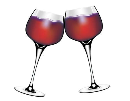 Wine Toast vectorのイラスト素材