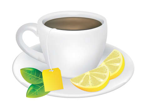 Tea and Lemon vectorのイラスト素材