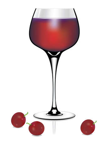 Glass of wine vectorのイラスト素材