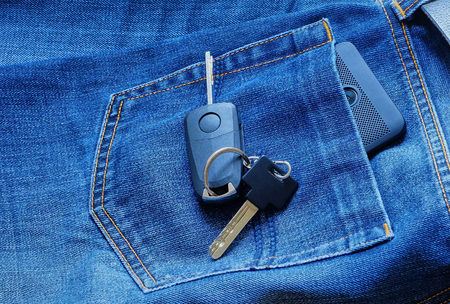 Denim style: simplicity, convenience and functionality. It is difficult to imagine clothes more convenient, strong and comfortable.の写真素材