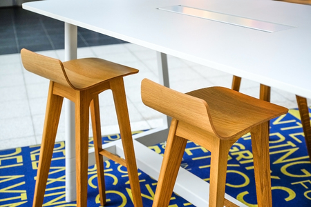 Bamboo table surface yellow, polished, table top texture