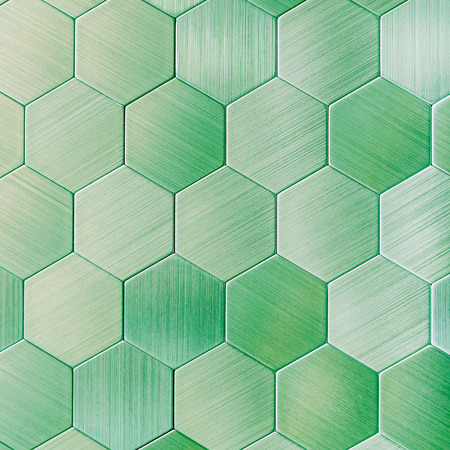 Abstract silver metal background. Geometric hexagons. Different colorの写真素材