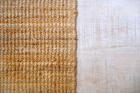 Wicker floor Mat. Traditional bamboo pad textureの写真素材