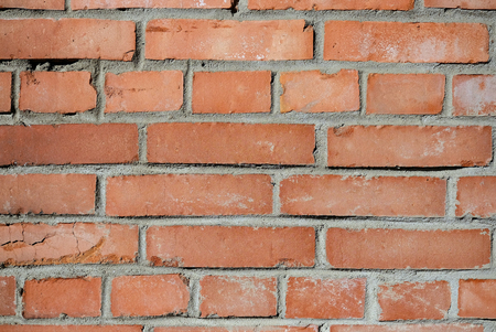 Background of old brick wall. Red brick.