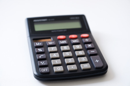 Calculator. Business, work with documents office itemsの写真素材