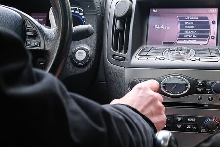 Button start stop engine. Modern button for concept design. Automotive engineering. Modern...