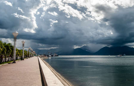 Seafront in Puerta Princessa, Palawan island, Philippinesの写真素材