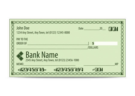 Vector illustration of blank bank checkのイラスト素材