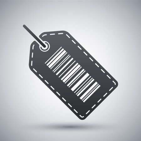 Vector tag or label icon with barcodeのイラスト素材