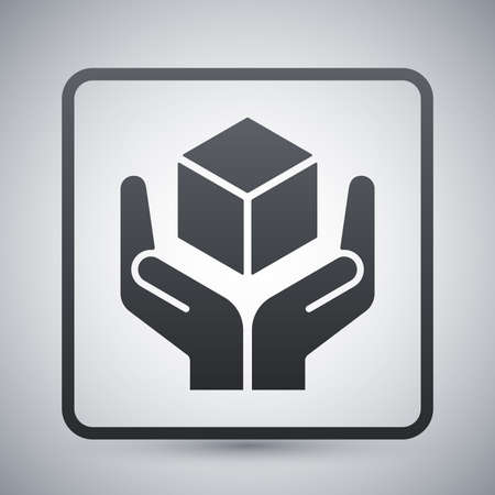 Handle with care packaging symbolのイラスト素材